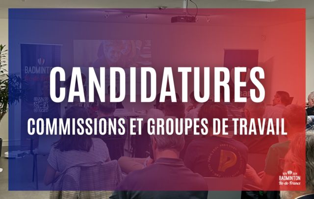 Appel à candidature Commissions et Groupes de travail