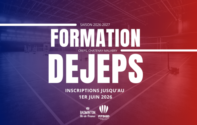 Ouverture du DEJEPS Badminton au CREPS d’Île-de-France pour la saison 2026/2027