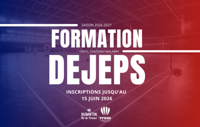 Ouverture du DEJEPS Badminton au CREPS d’Île-de-France pour la saison 2026/2027